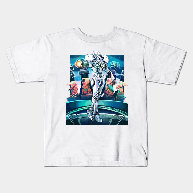 Light Suit Kids T-Shirt by NebulaRobo